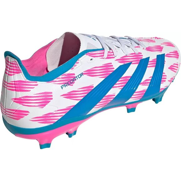 adidas Predator League FG Soccer Cleat White Blue Pink Unisex Men 9.5/Women 10.5 - Picture 3 of 7